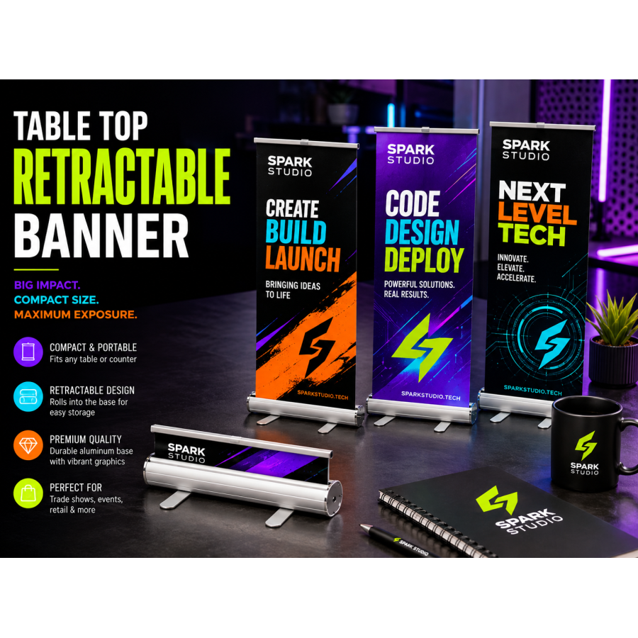 Table Top Retractable Banner