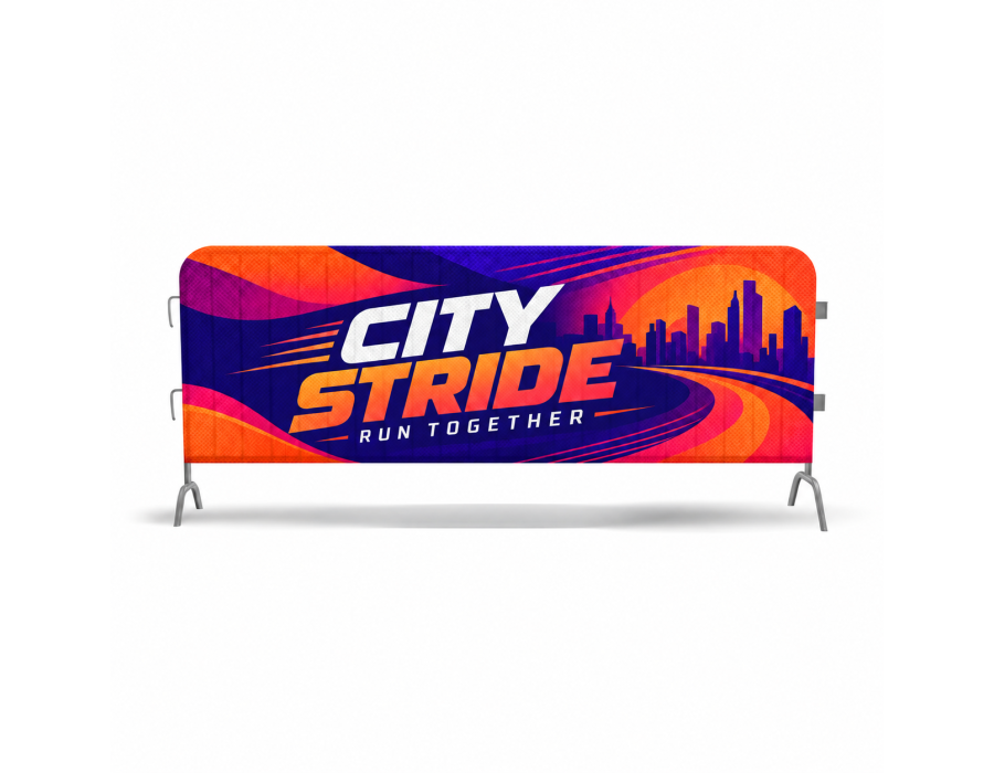 Custom Printed Crowd Barrier Cover product view