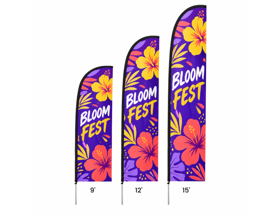 Custom Straight Flags product view