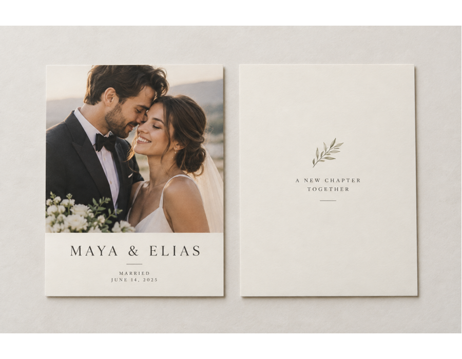 Natural Announcement Cards product view