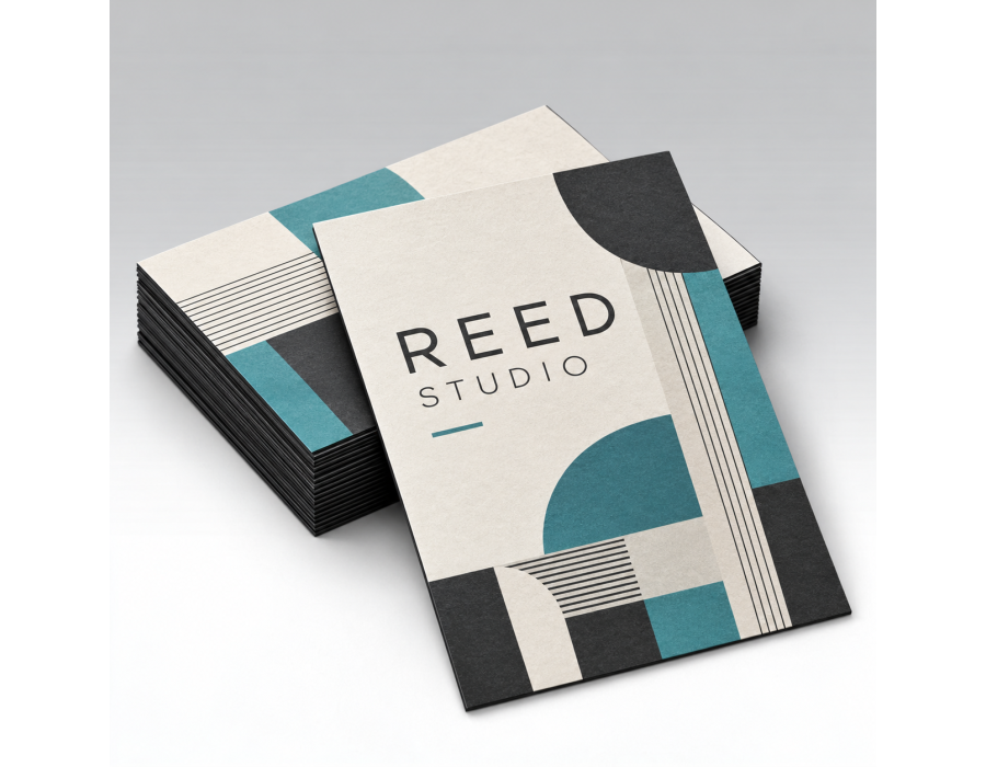 Black Edge Announcement Cards product view