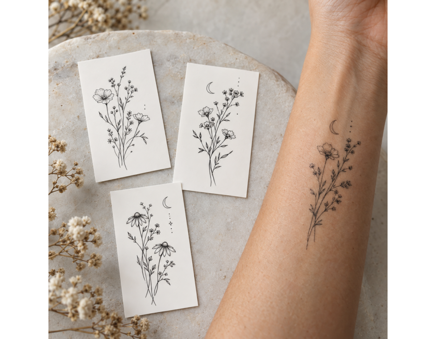 Custom Temporary Tattoo Singles product view