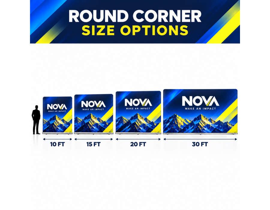 Round Corner Tension Display product view