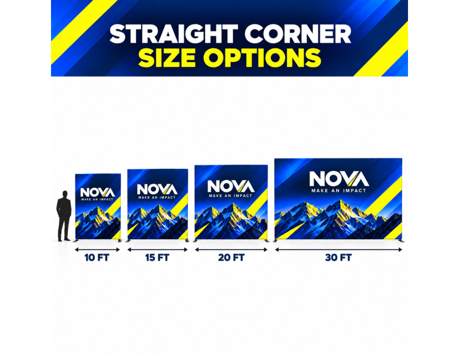Straight Corner Tension Display product view